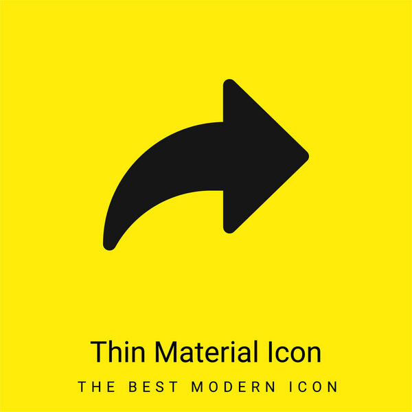 Arrow minimal bright yellow material icon