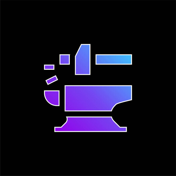 Anvil blue gradient vector icon