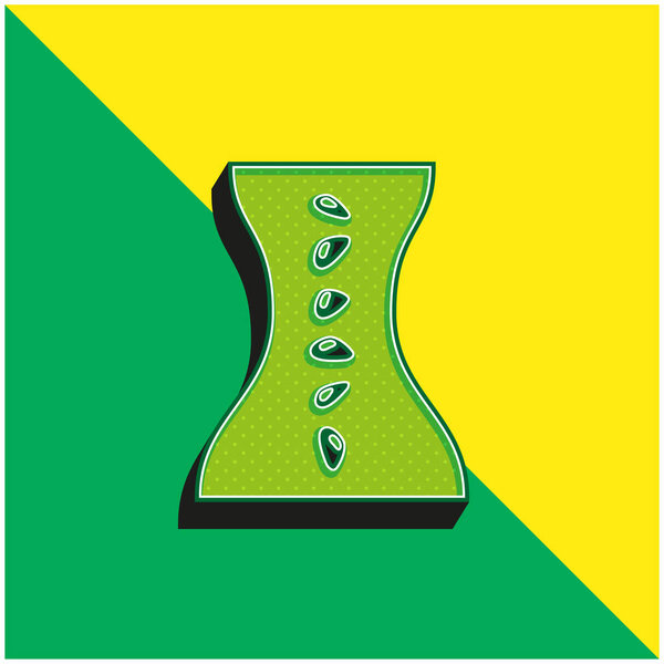 Body Spa & Massage Зеленый и желтый современный 3d векторный логотип