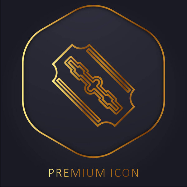 Blades golden line premium logo or icon