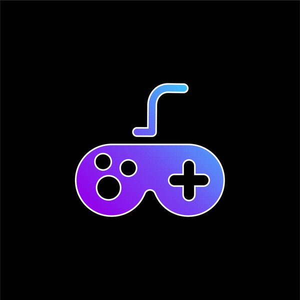 Antique Gamepad blue gradient vector icon