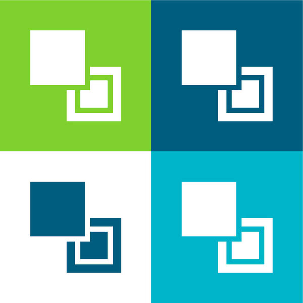 Фон Плоские четыре цвета минимальный набор значков