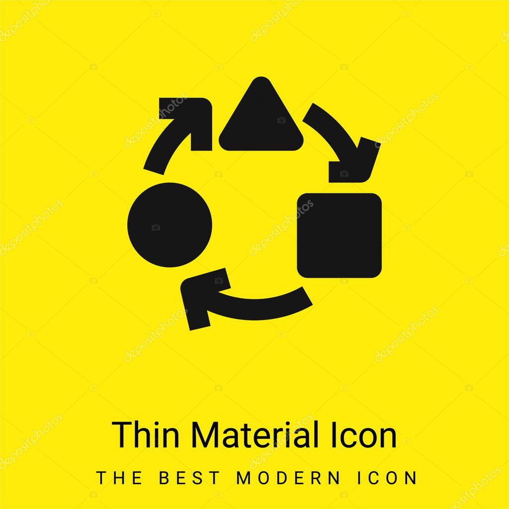 Adaptive minimal bright yellow material icon