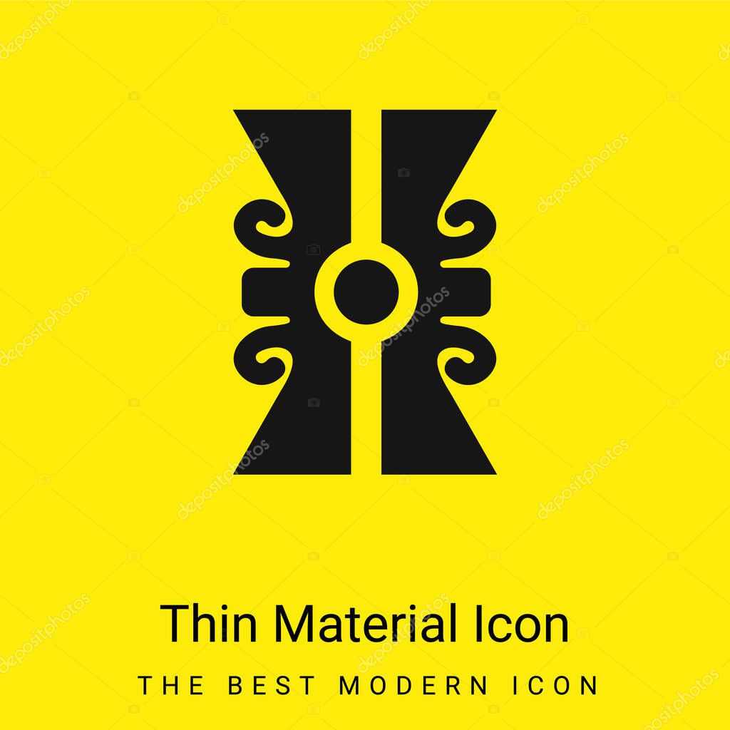Artisanal Stone Of Mexico minimal bright yellow material icon