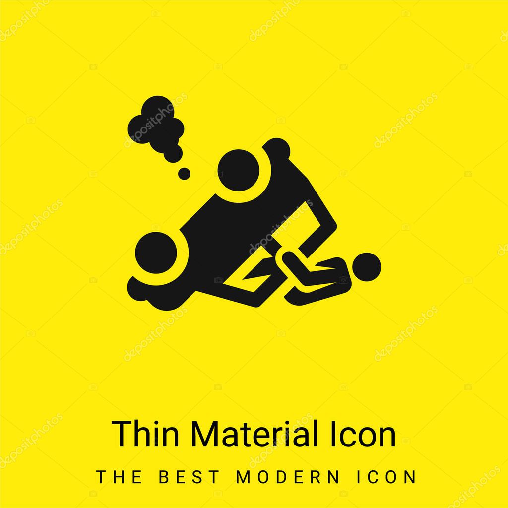Accident minimal bright yellow material icon