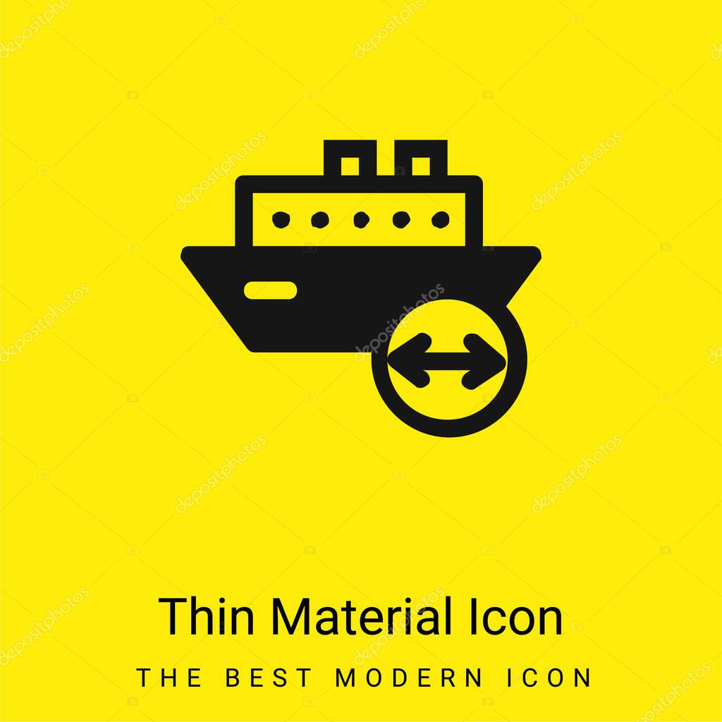 Boat Length minimal bright yellow material icon