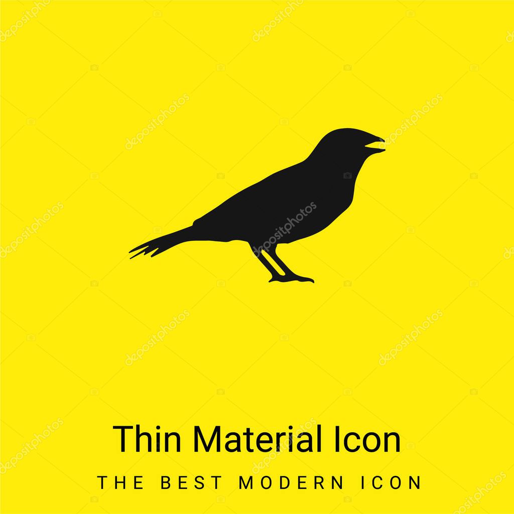 Anis Bird Shape minimal bright yellow material icon