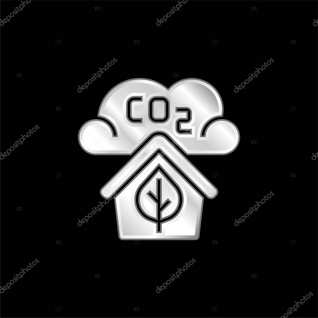 Air Quality silver plated metallic icon