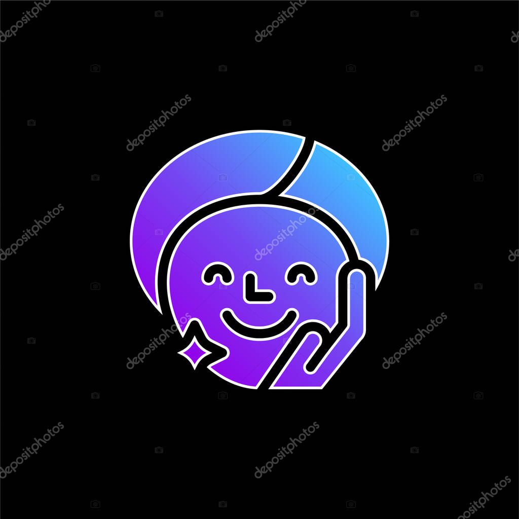Beauty Treatment blue gradient vector icon
