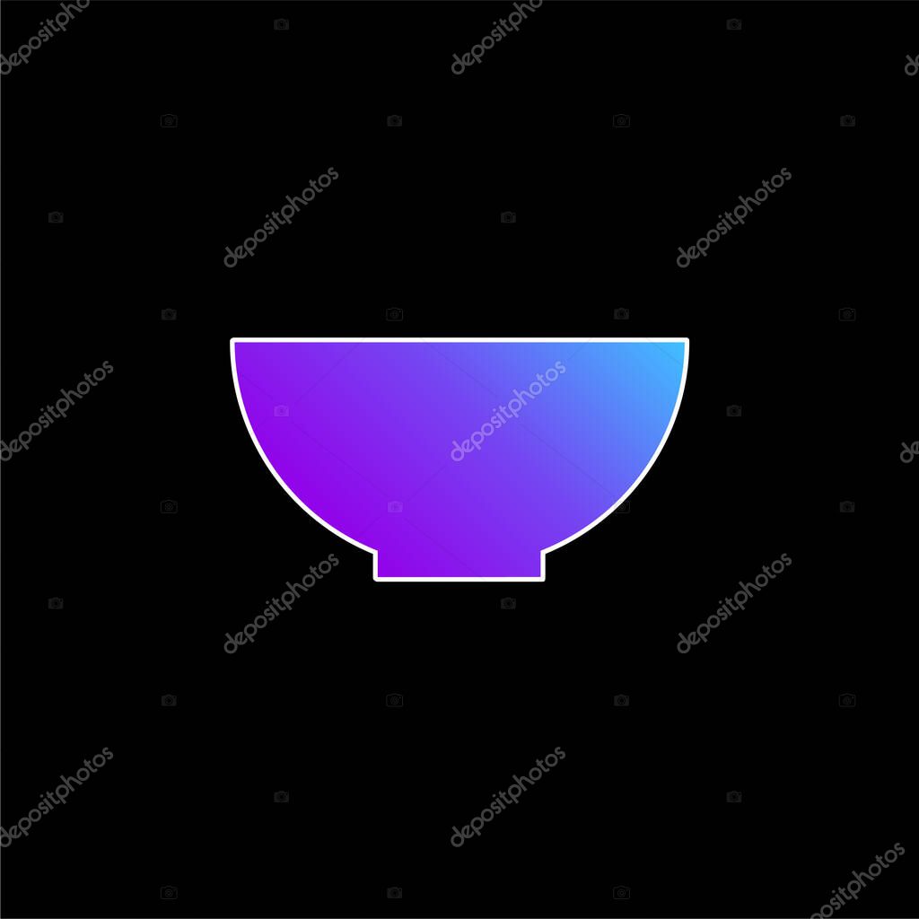 Bowl blue gradient vector icon