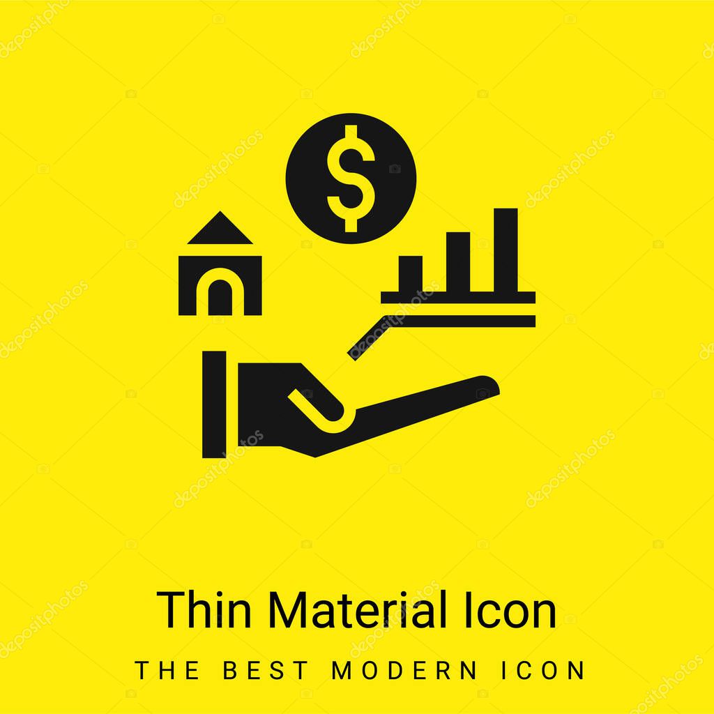 Benefits minimal bright yellow material icon