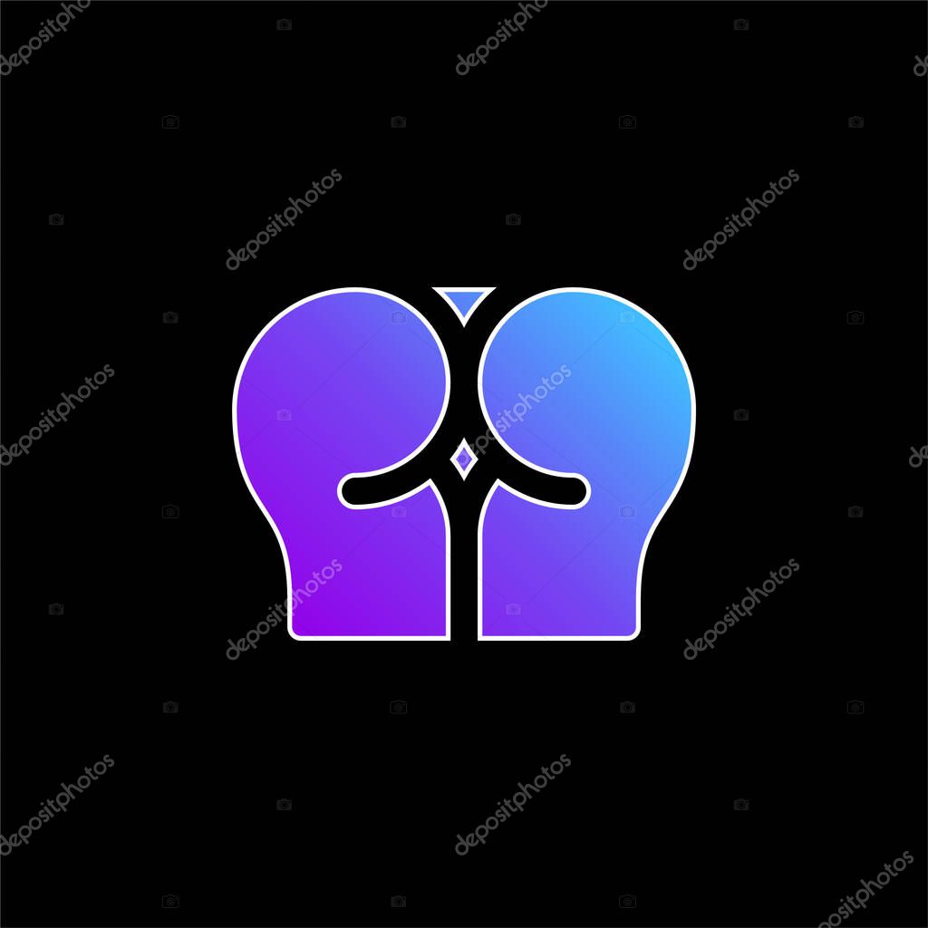 Anal blue gradient vector icon