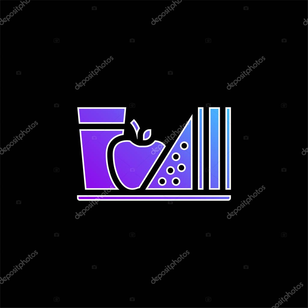 Breakfast blue gradient vector icon