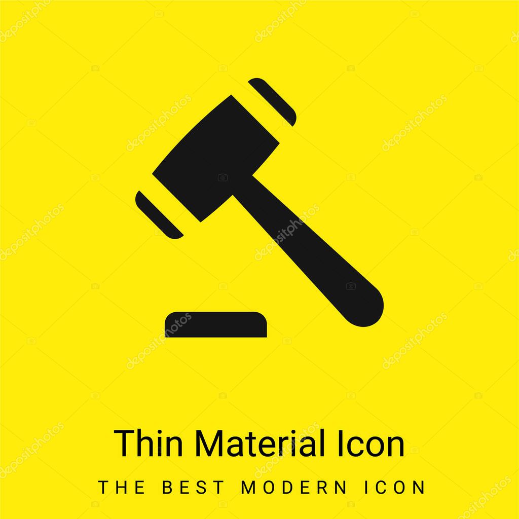 Auction minimal bright yellow material icon