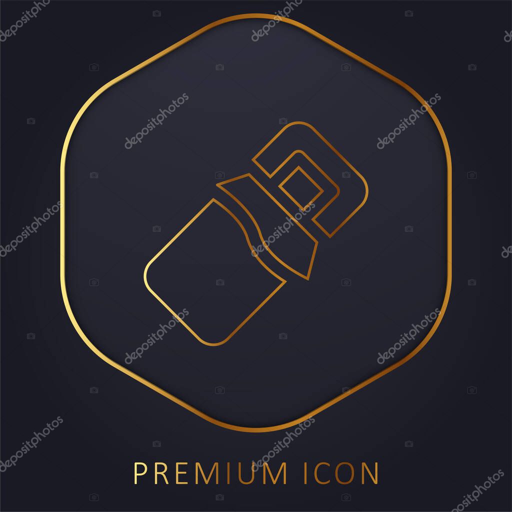 Bar golden line premium logo or icon
