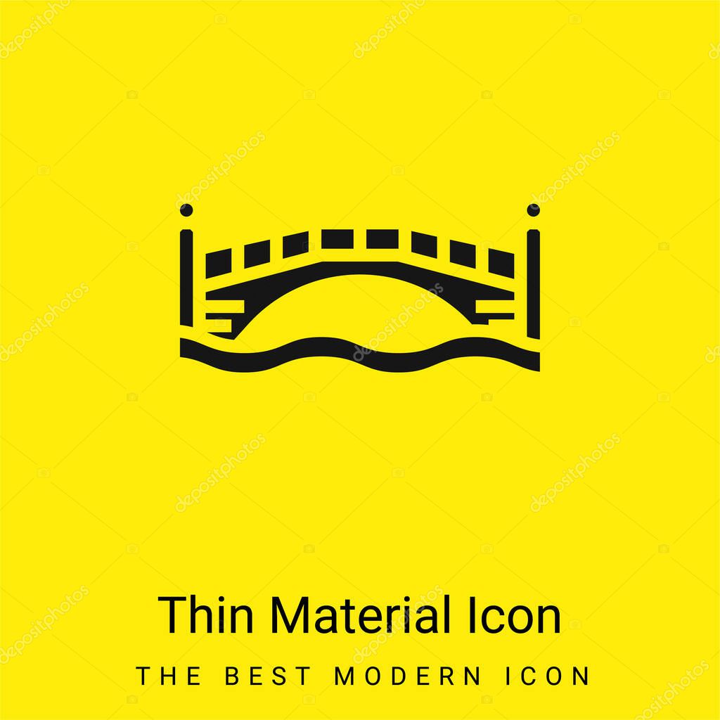 Bridge minimal bright yellow material icon