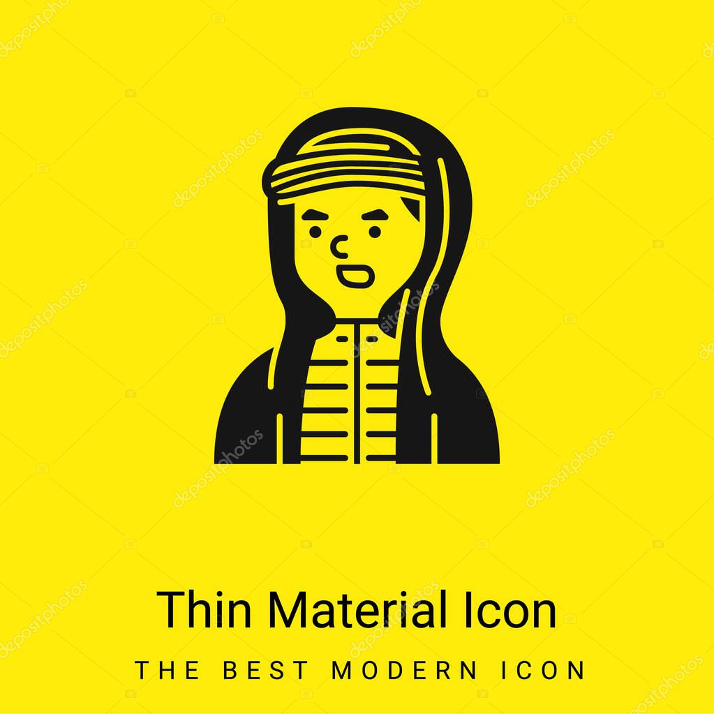 Boy minimal bright yellow material icon