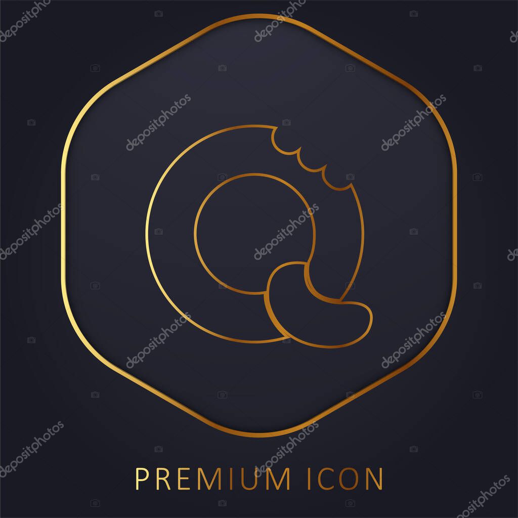 Bisquits Logo golden line premium logo or icon