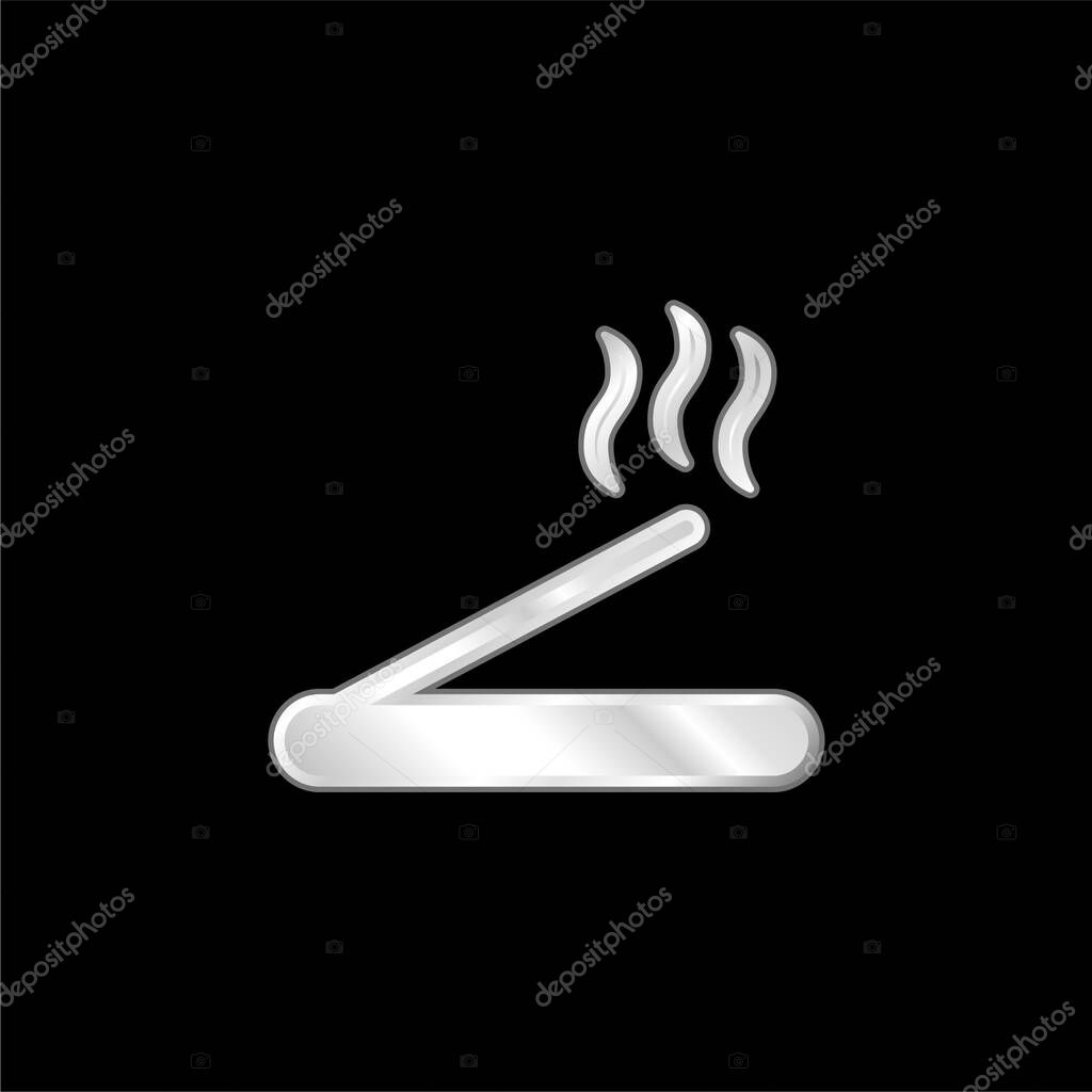 Aromatherapy silver plated metallic icon