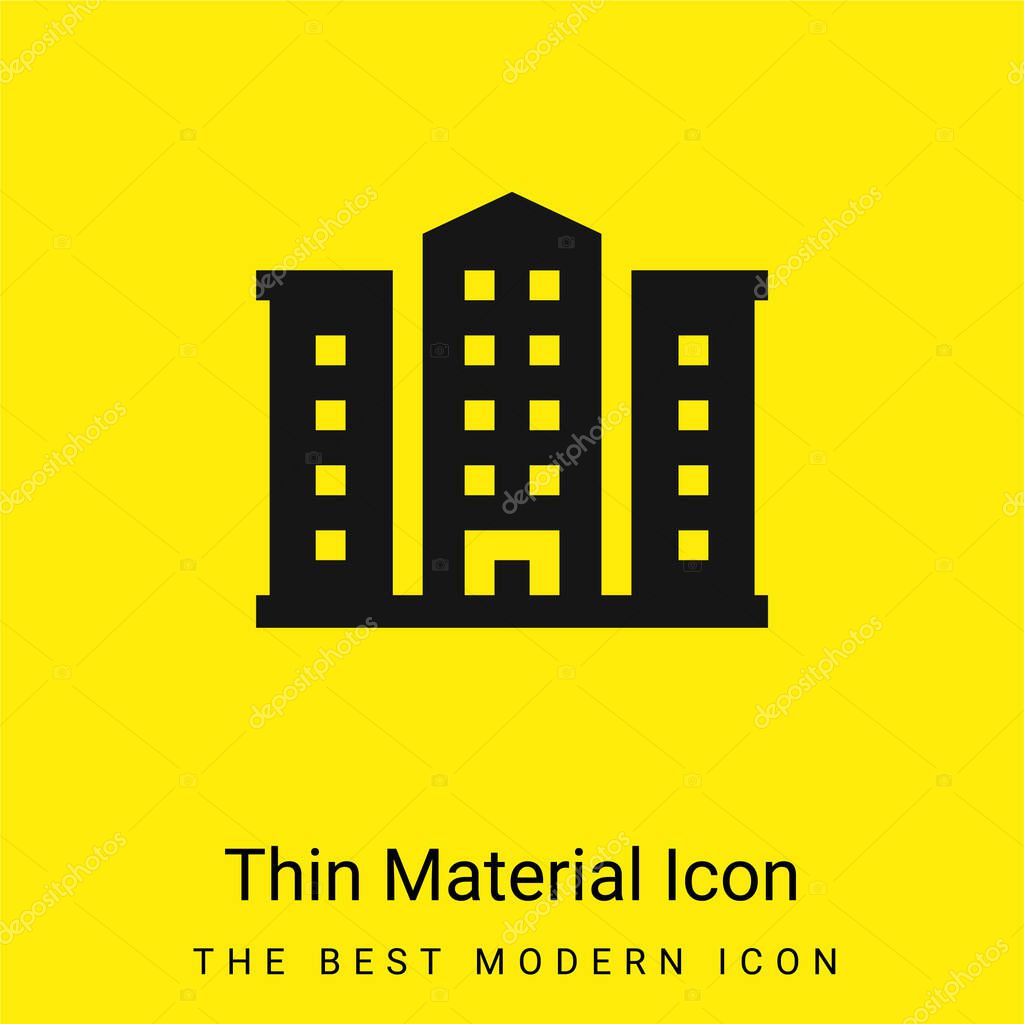 Apartment minimal bright yellow material icon