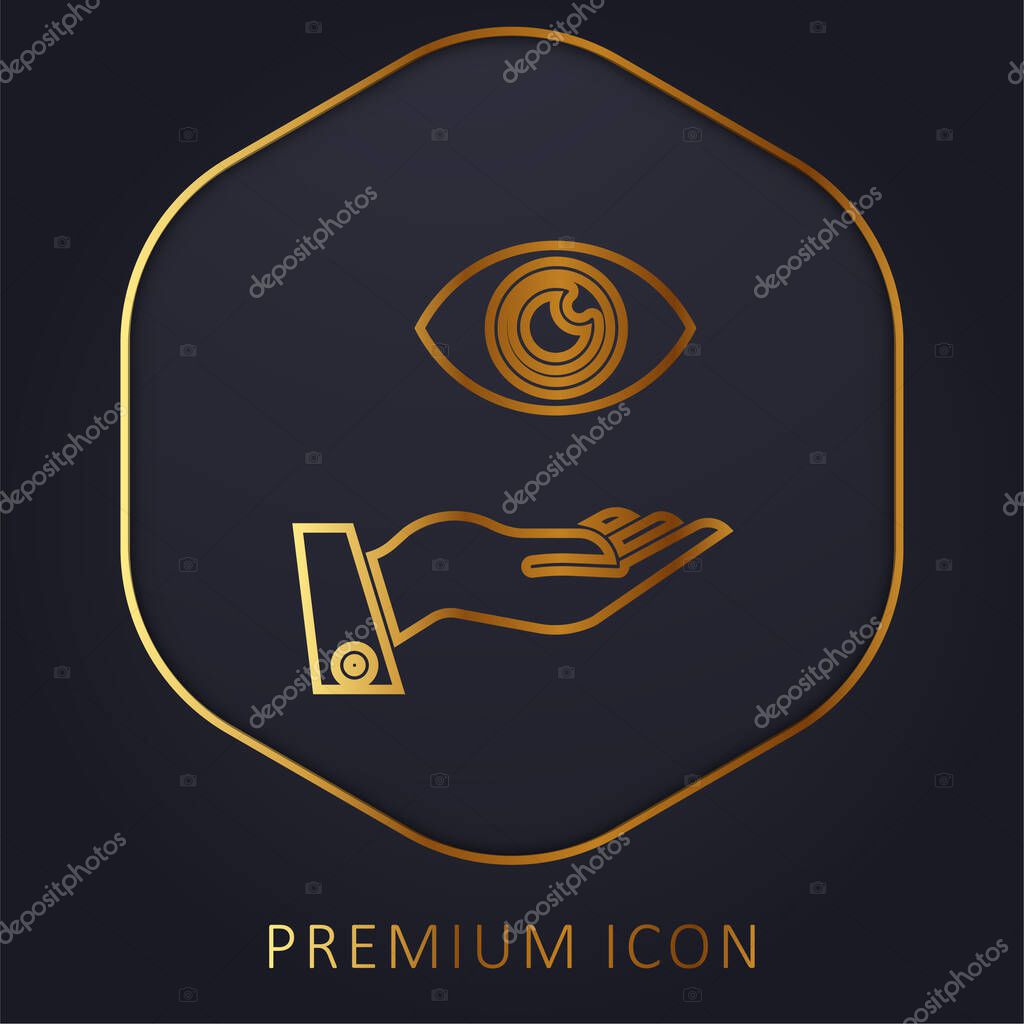 Activity golden line premium logo or icon