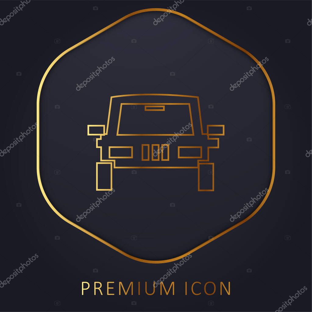 All Terrain Vehicle golden line premium logo or icon