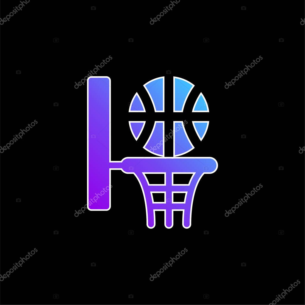 Basketball blue gradient vector icon