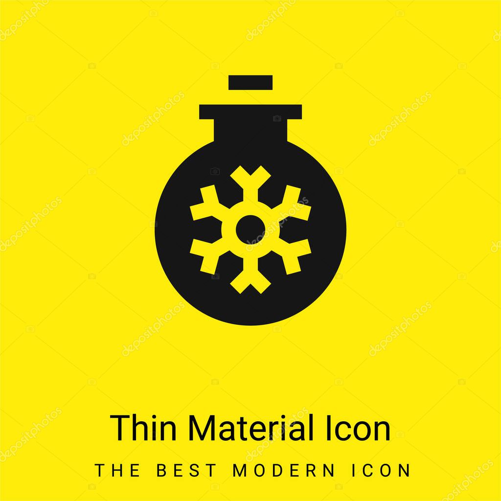 Bauble minimal bright yellow material icon