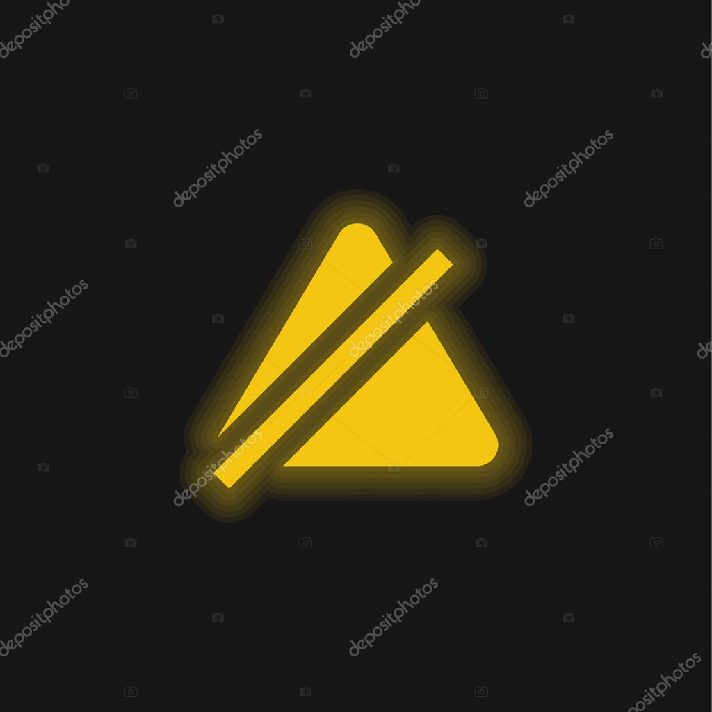 Bleach yellow glowing neon icon