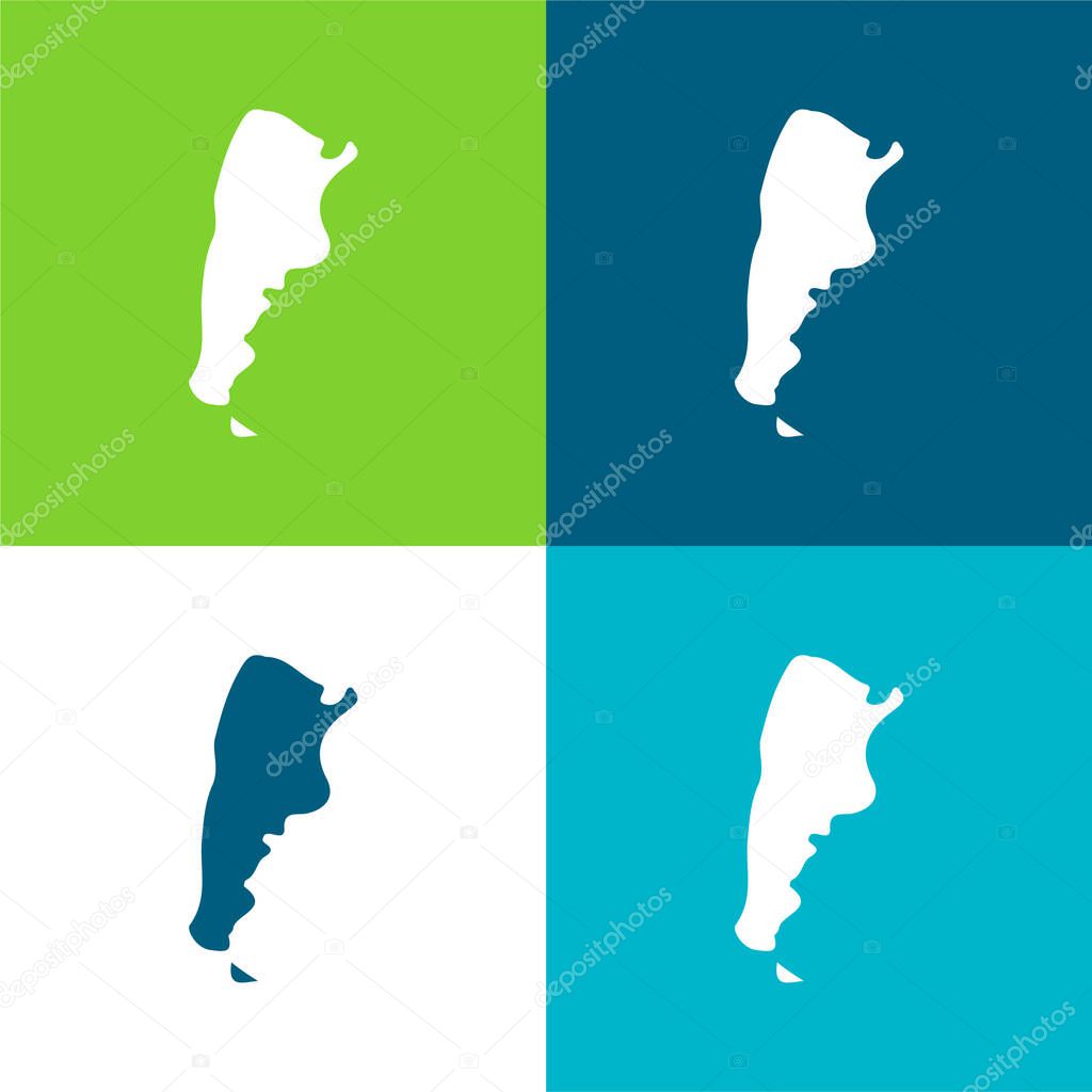 Argentina Flat four color minimal icon set
