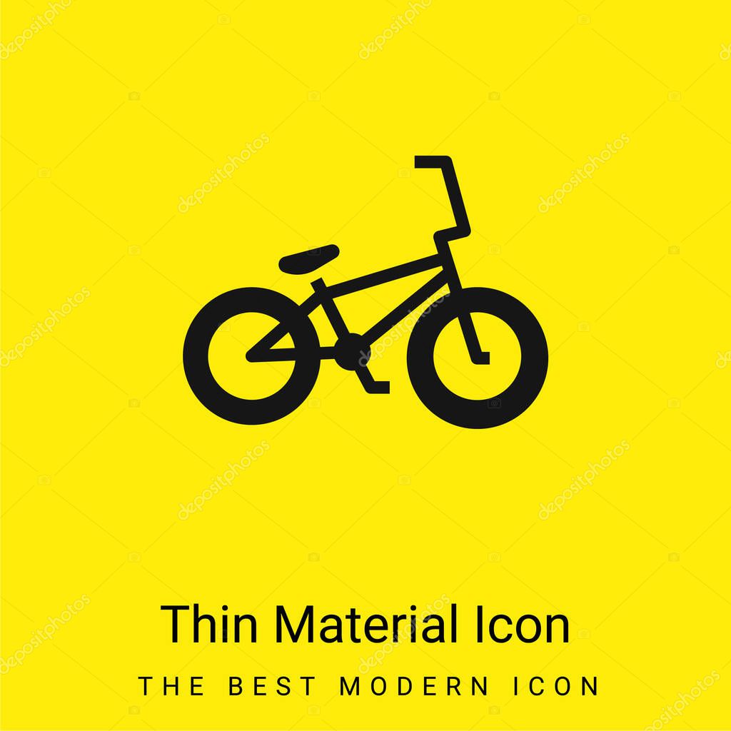 Bicycle minimal bright yellow material icon