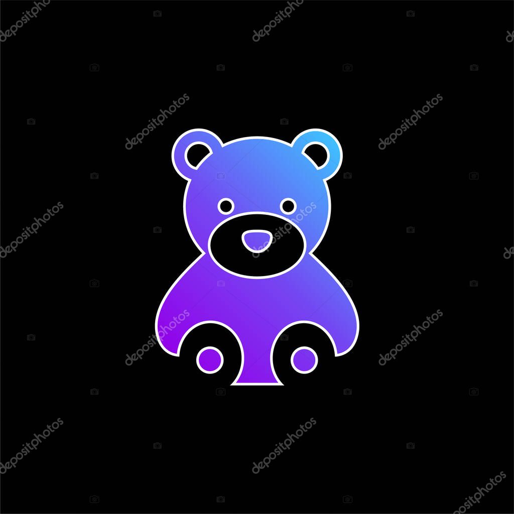 Bear blue gradient vector icon