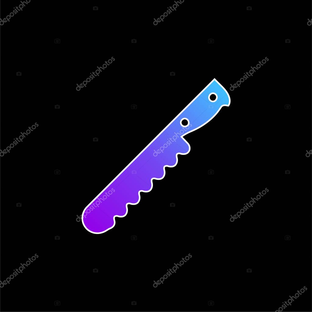 Bread blue gradient vector icon
