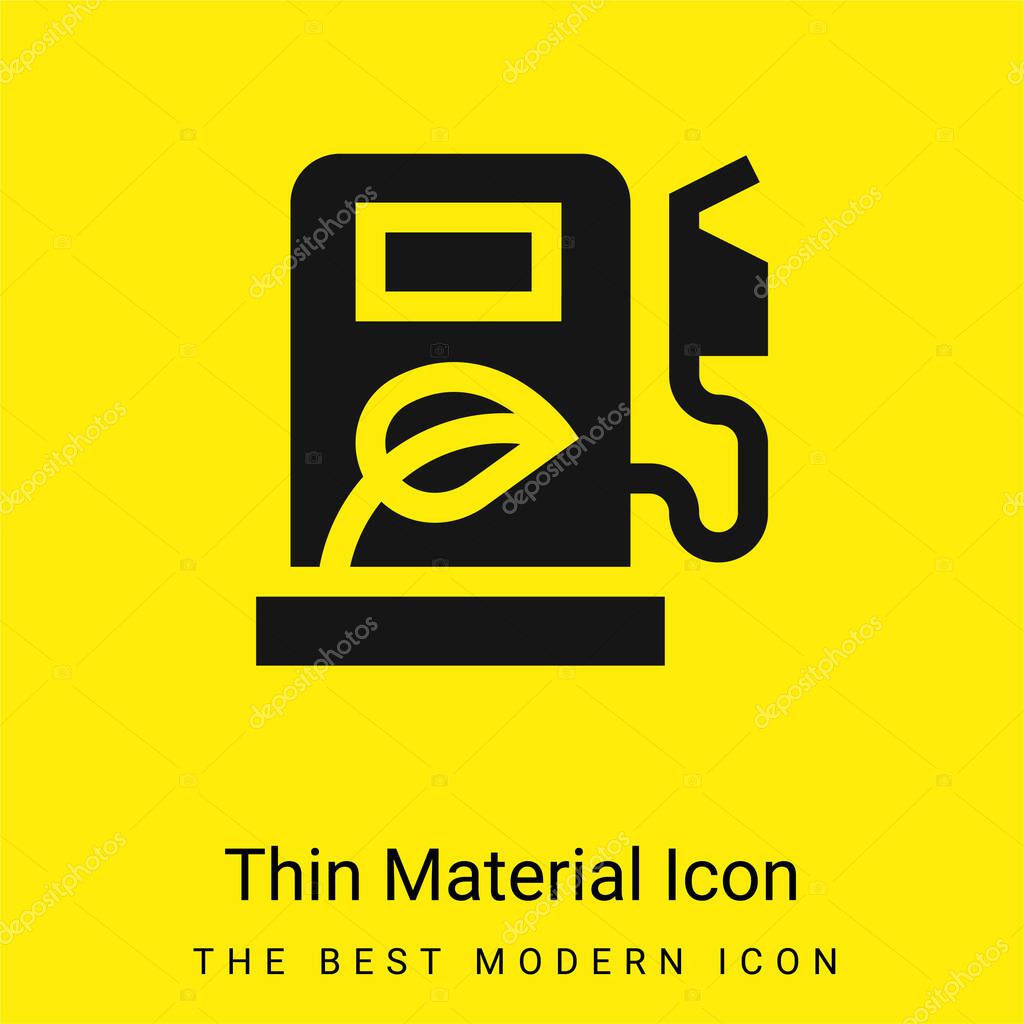 Biofuel minimal bright yellow material icon