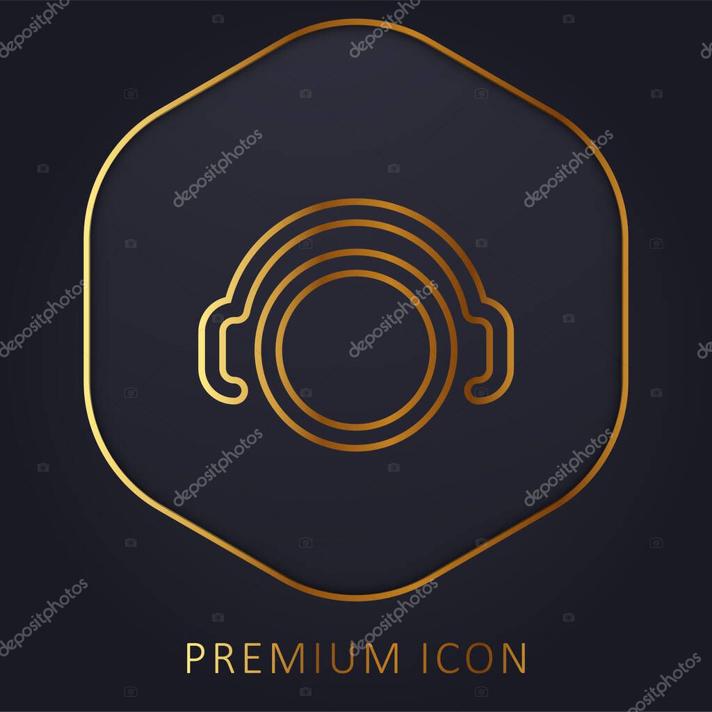 Aircraft Marshall golden line premium logo or icon