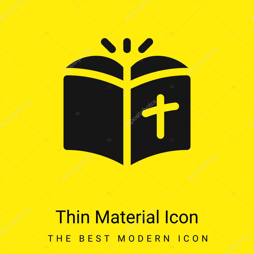 Bible minimal bright yellow material icon