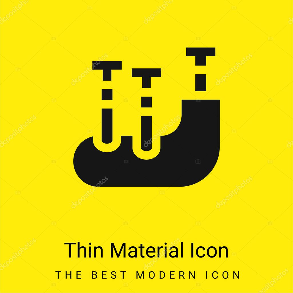 Bagpipes minimal bright yellow material icon