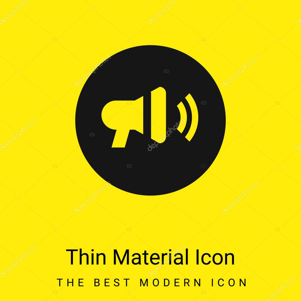 Announcement minimal bright yellow material icon