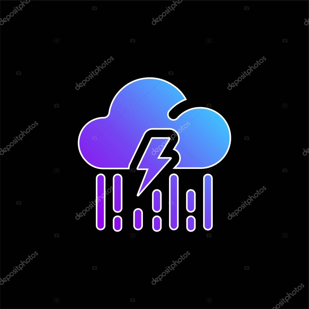 Bolt blue gradient vector icon
