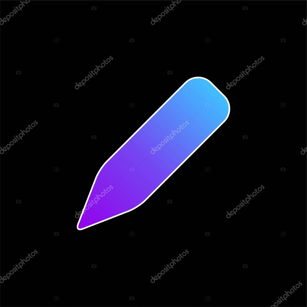 Black Crayon blue gradient vector icon