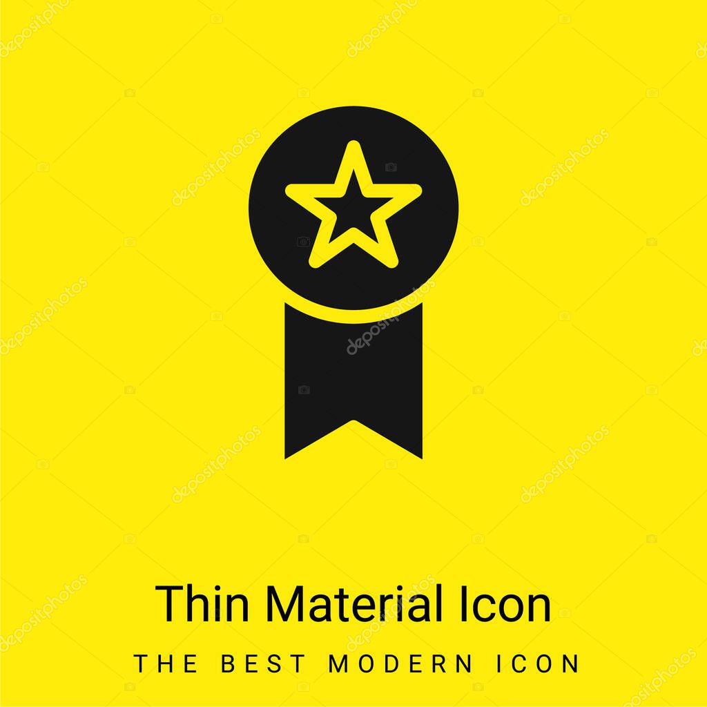 Badge minimal bright yellow material icon