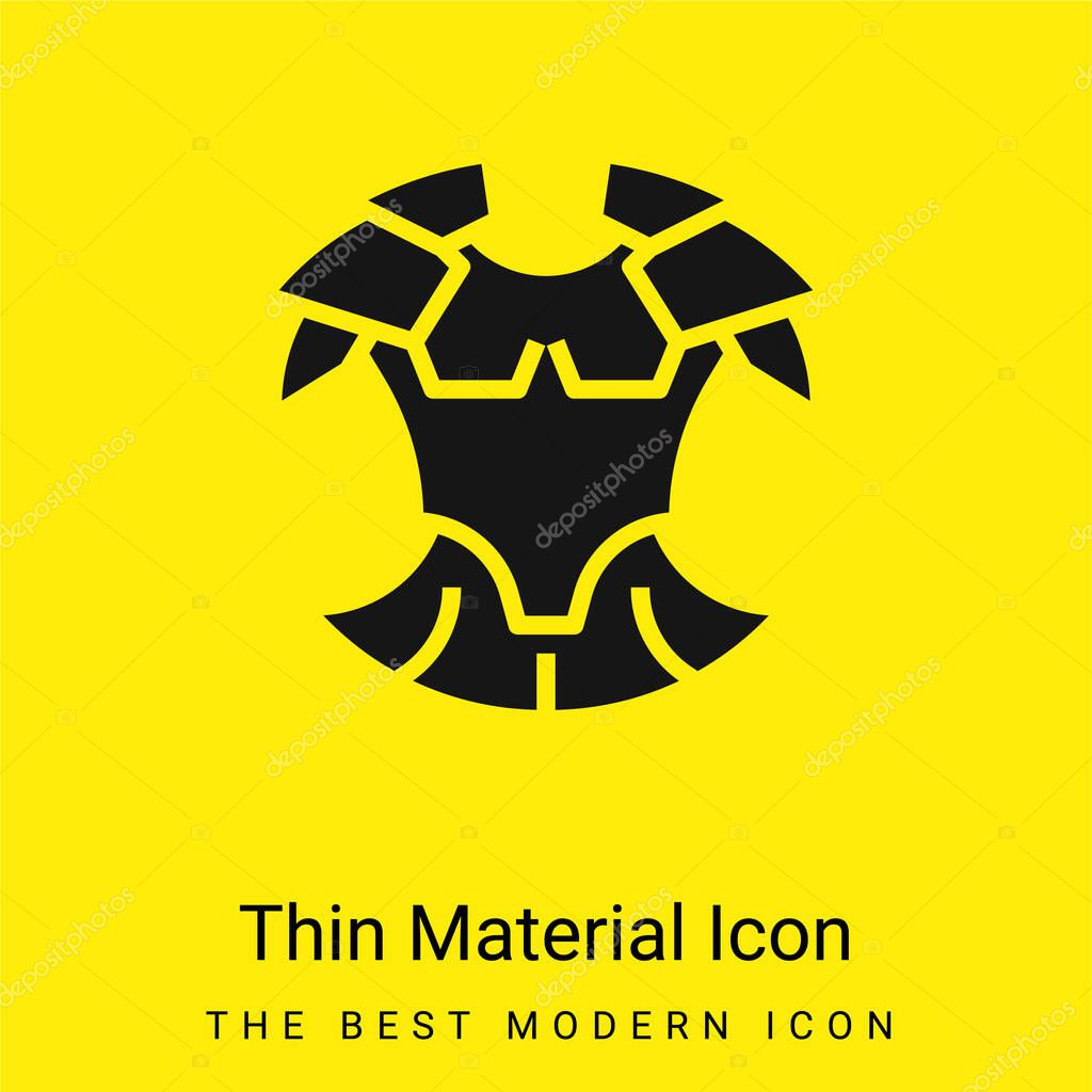 Armor minimal bright yellow material icon