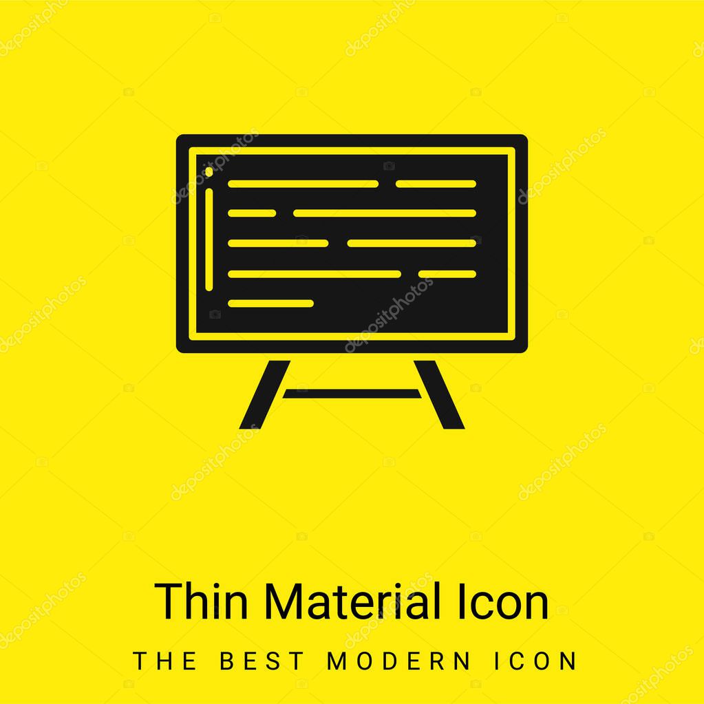 Board minimal bright yellow material icon