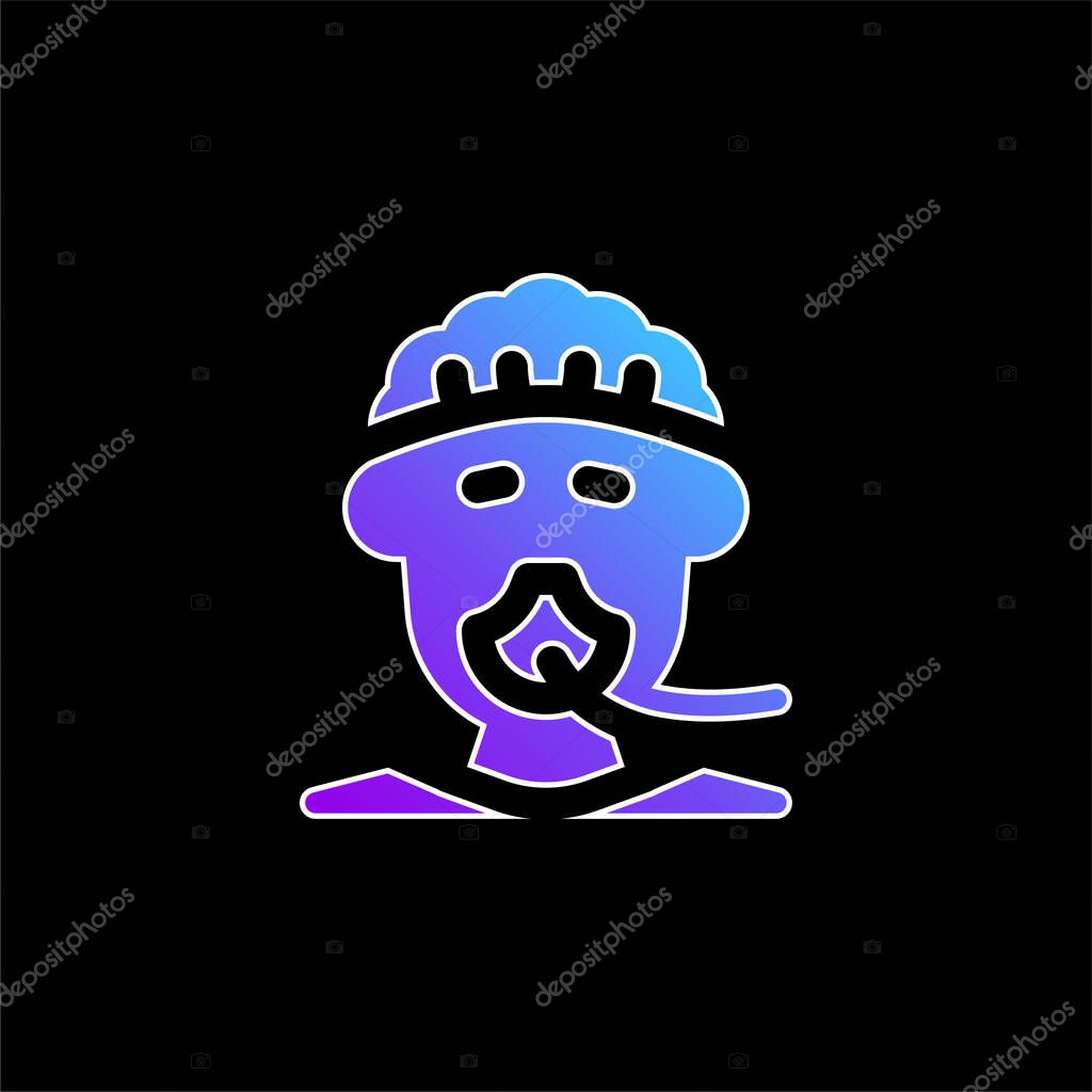 Anesthesia blue gradient vector icon