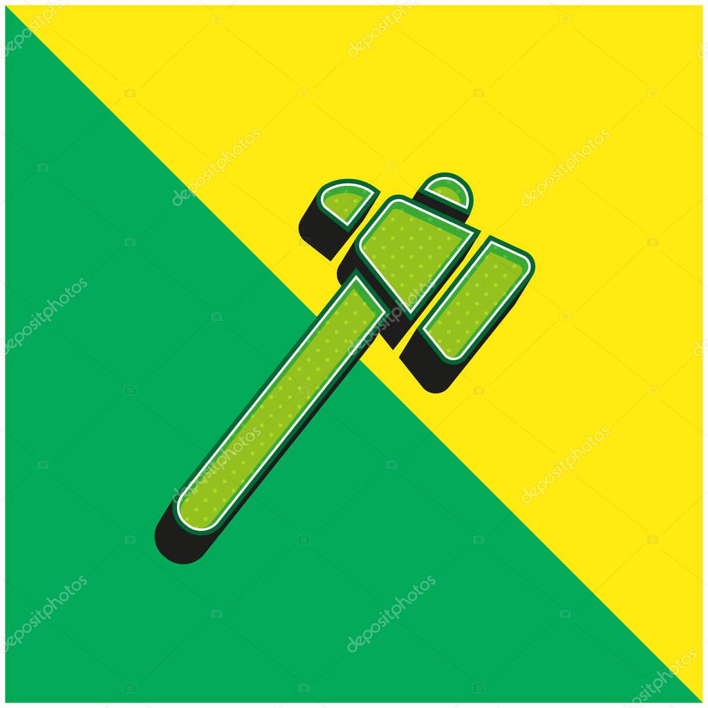 Ax Green and yellow modern 3d vector icon logo