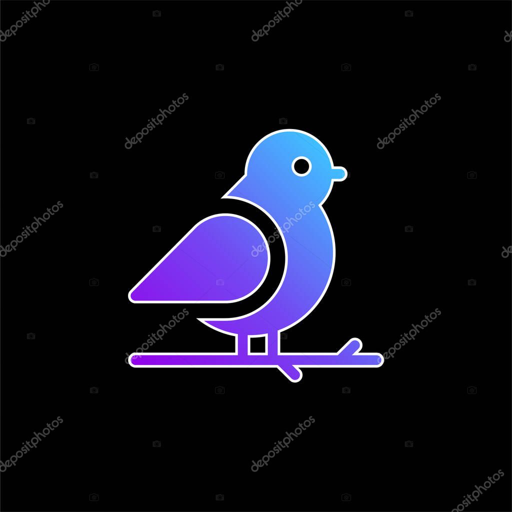 Bird blue gradient vector icon