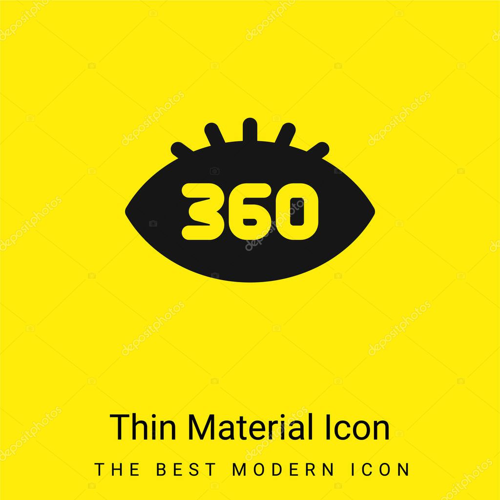 360 Degrees minimal bright yellow material icon