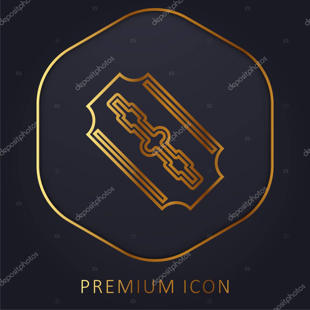 Blades golden line premium logo or icon