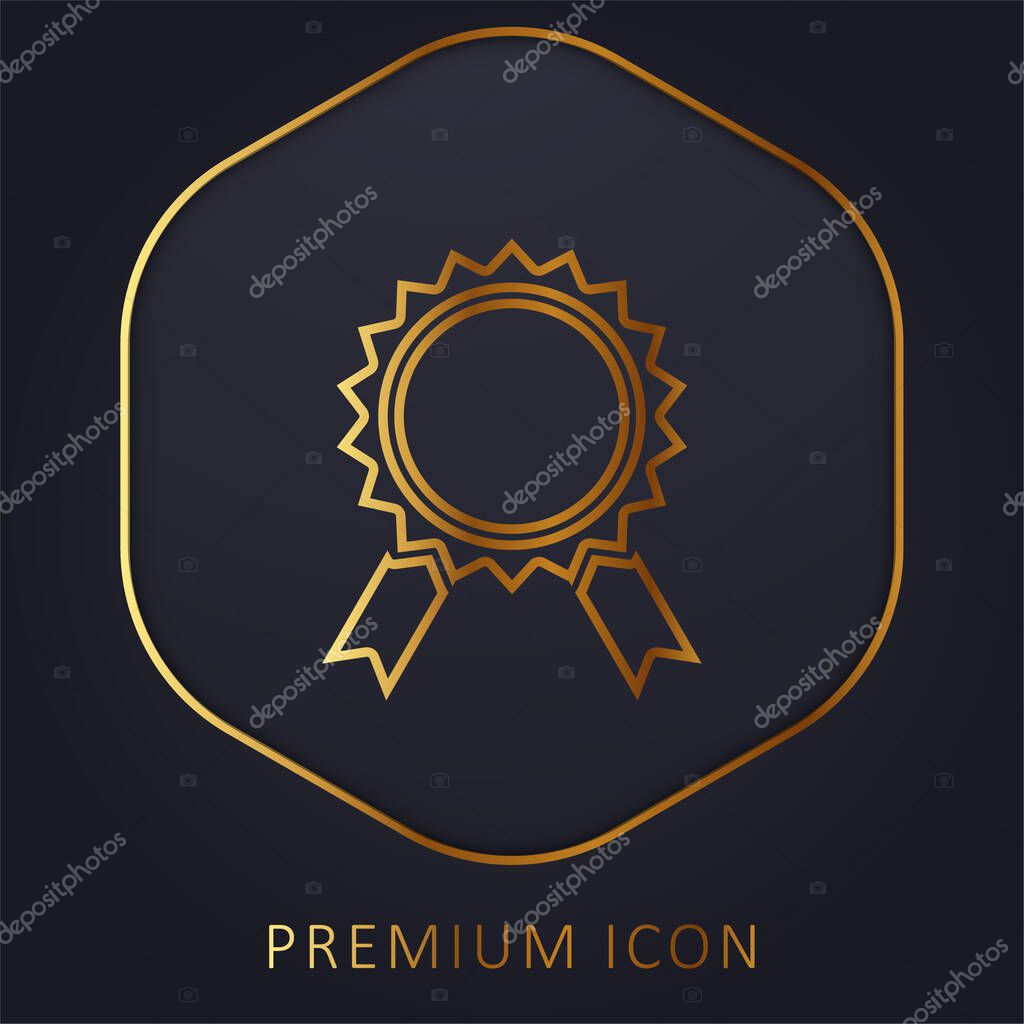Award golden line premium logo or icon