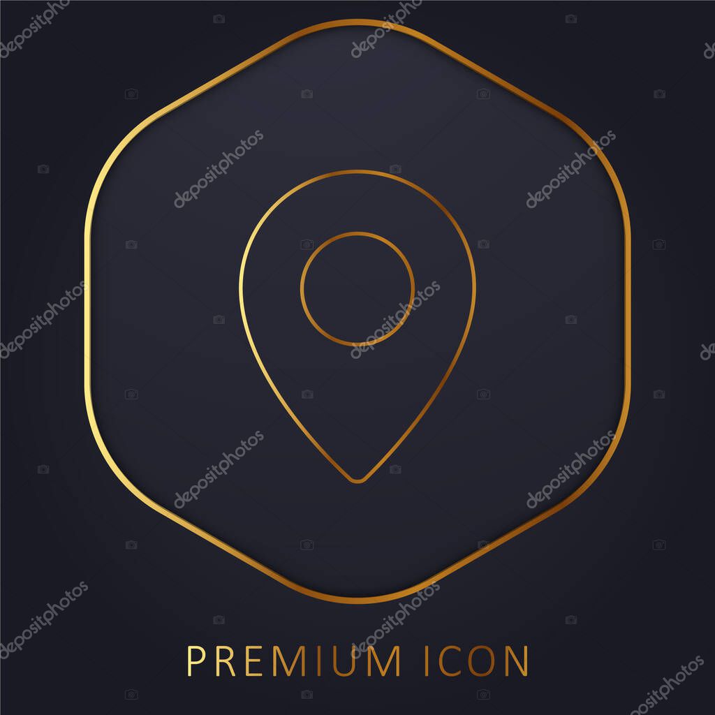 Black Placeholder Variant golden line premium logo or icon